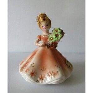 Josef Originals Ceramic Birthstone Birthday Girl November Topaz Figurine Japan
